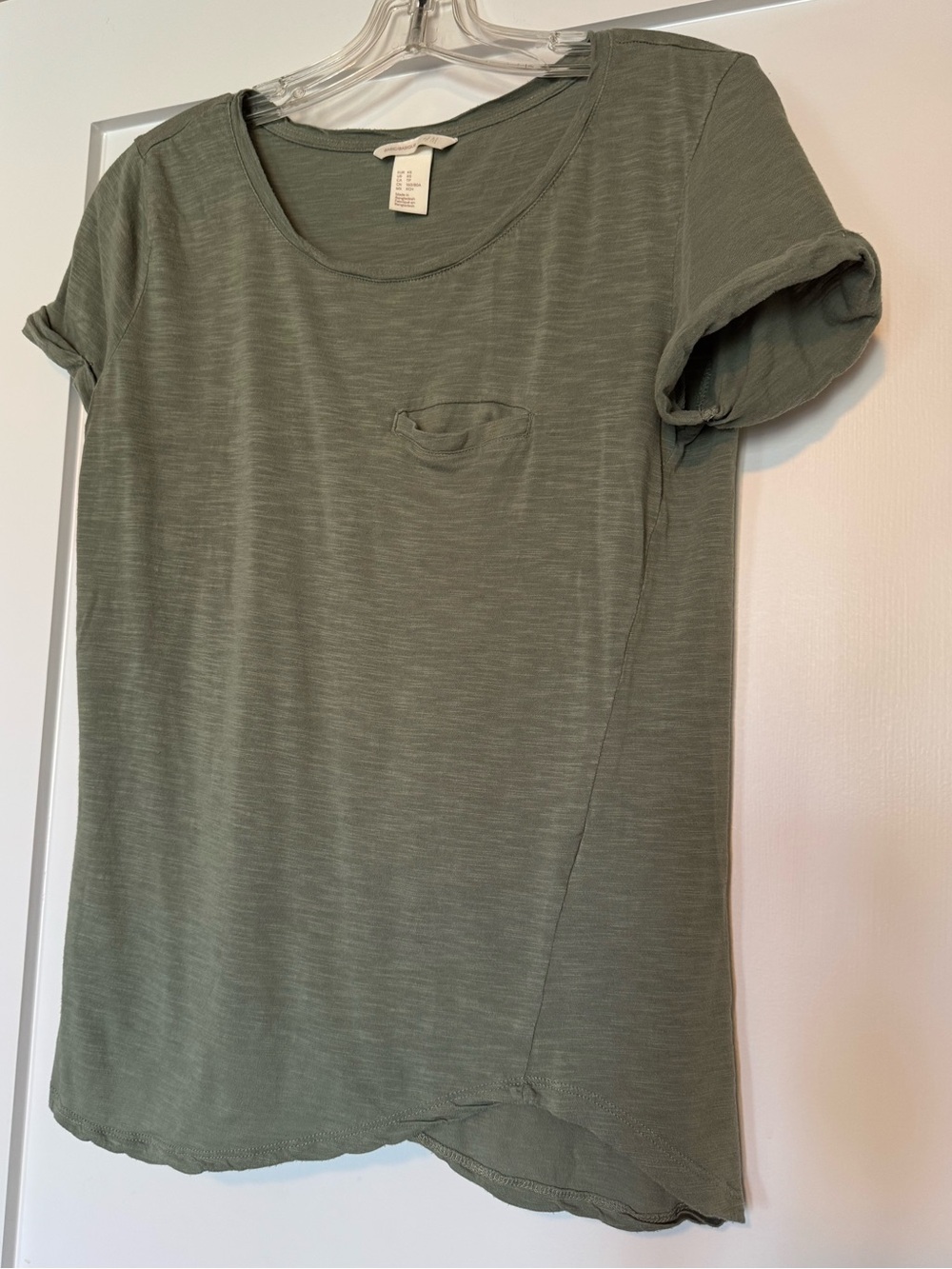 H&M Olive Green Short Sleeve Crew Neck Tee